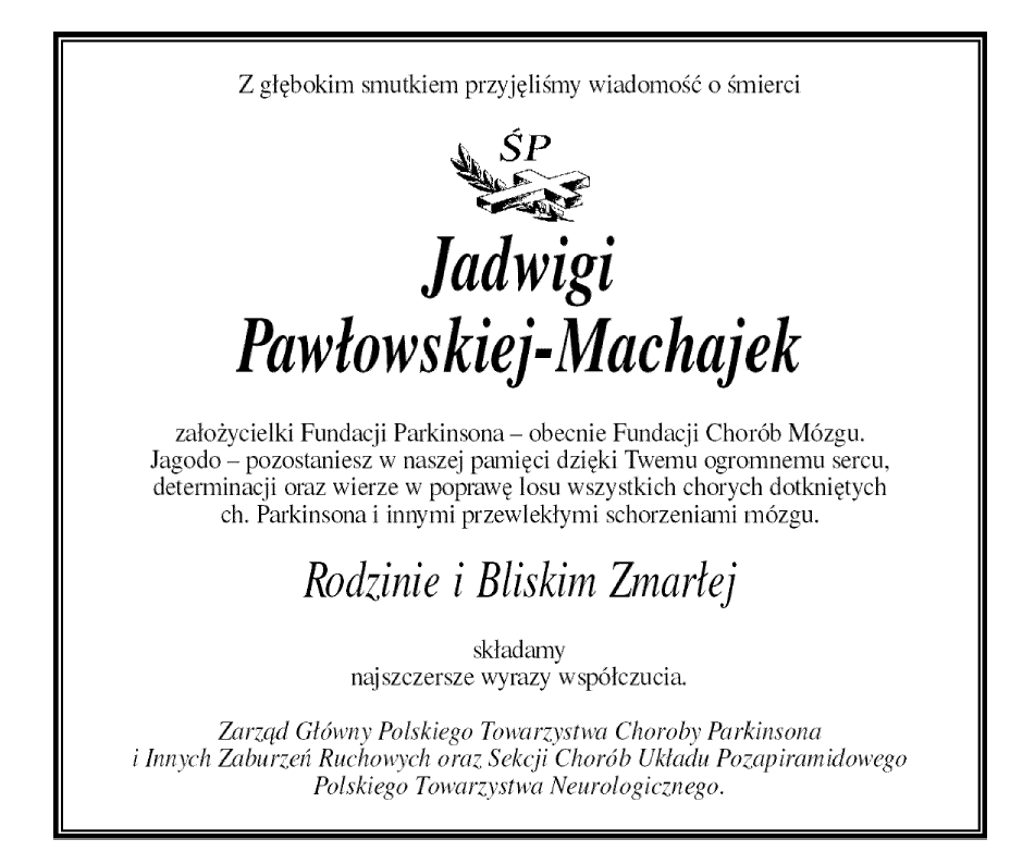 Pożegnanie Jadwigi Pawłowskiej-Machajek